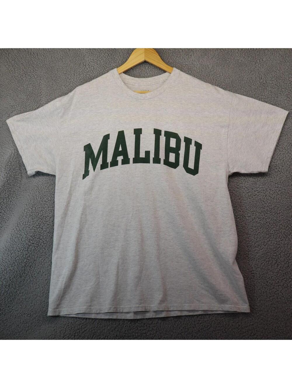 J. Galt Malibu tee shirt One Size Heather Grey with Green